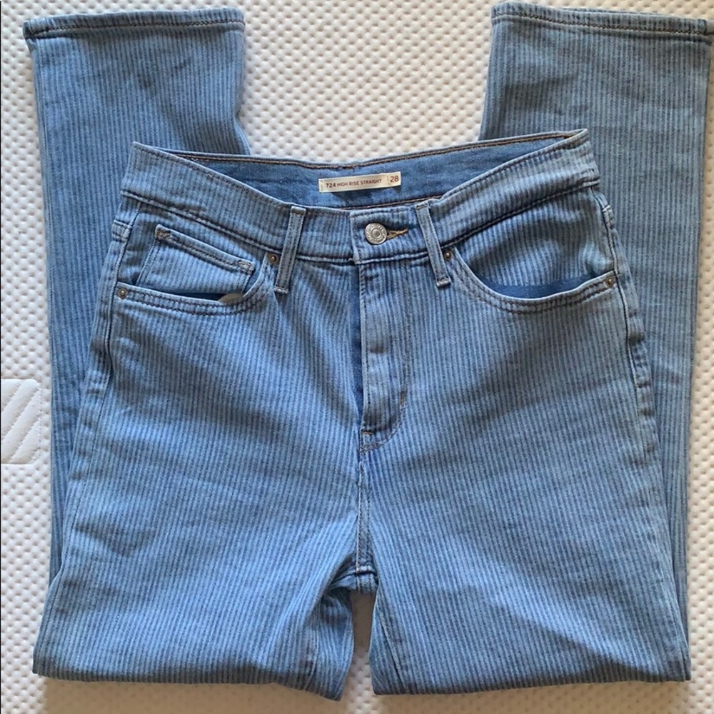 NWOT LEVI HIGH RISE STRAIGHT JEANS - Picture 2 of 5
